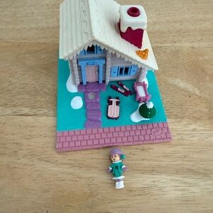 Blue Bird Winter Cottage Playset with Purple and Teal Accents